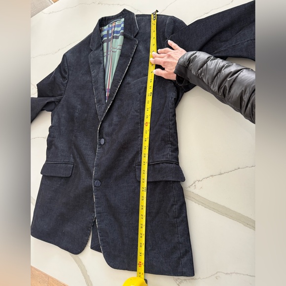 Robert Graham Navy Corduroy Men's Blazer, Size 48L - Picture 14 of 15